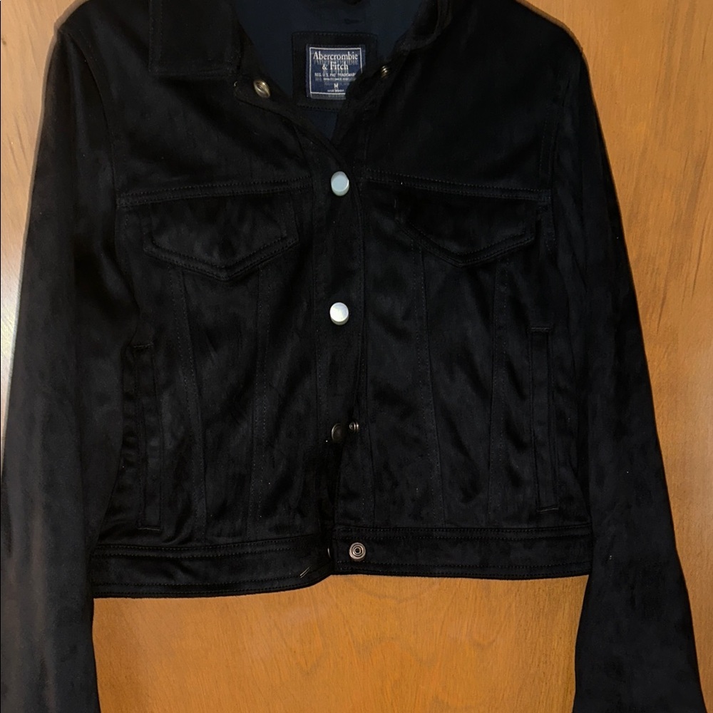 Abercrombie & Fitch Women's Black Jean Jacket
